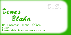 denes blaha business card